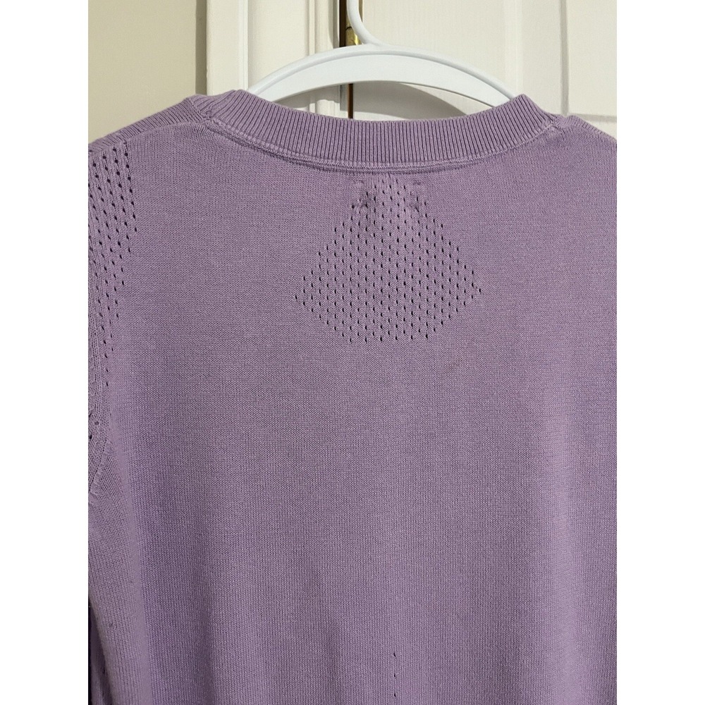 Duluth Trading Co Pullover Sweater Women Small Purple Plum Outlast Acrylic - Picture 9 of 9